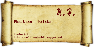 Meltzer Holda névjegykártya